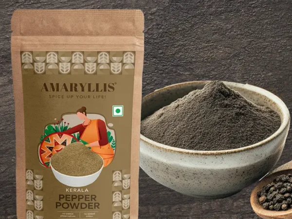 Premium Black Pepper Powder – Sun-Dried & Pure (Kali Mirch) | AMARYLLIS