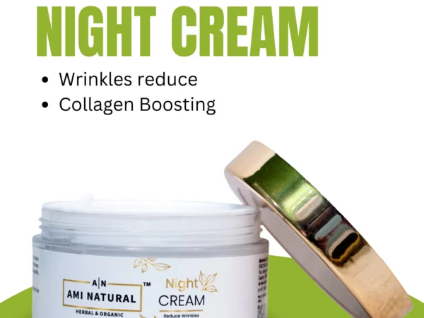 NIGHT CREAM Turmeric, Soya Bean, Jatamansi for Overnight Repair | AMI NATURAL