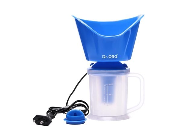 Dr. ORG 2-in-1 Vaporizer & Facial Steamer (120W) – Ideal for cold relief, cough, and facial steaming for kids and adults, with easy nose inhalation and soothing vapour therapy
