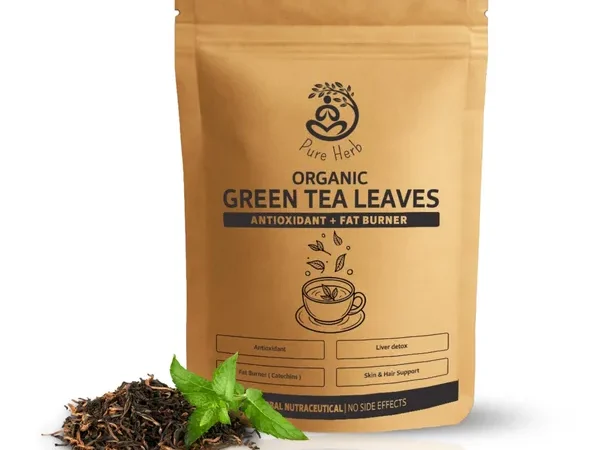 Pure Herb Organic Green Tea Leaves – Whole Loose Leaf | Antioxidant-Rich Metabolism Booster,| Premium Handpicked Leaves by Alchemy Ayurcare 100g | Angelscreations