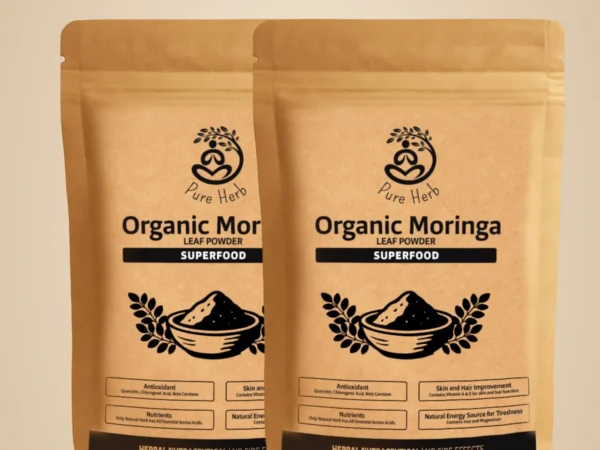 Pure herb Organic Moringa Leaf Powder – 100% Pure & Raw | USDA Certified Organic, Vegan Superfood | Energy Boost, Detox, Immunity Support | Non-GMO, Gluten-Free – 150 gm (Pack of 2) | alchemyayurcare