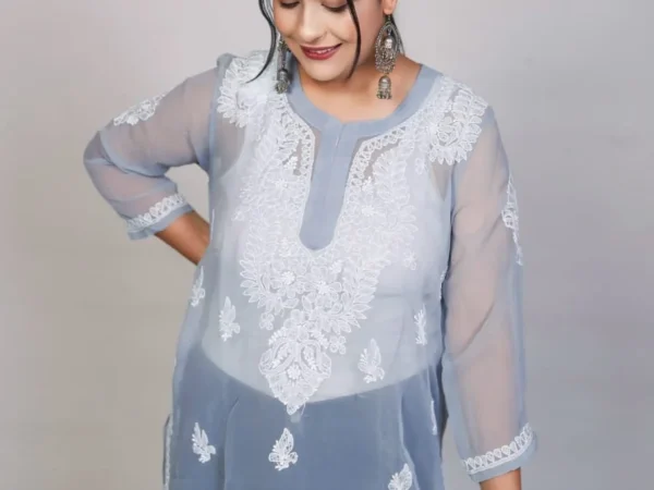 Women’s Gala booty Chikankari kurti | Sirohi fashion