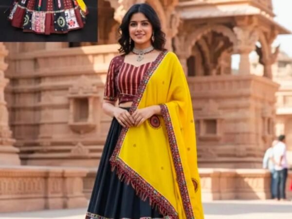 Women's Black Designer Chaniya Choli | Devi Creation