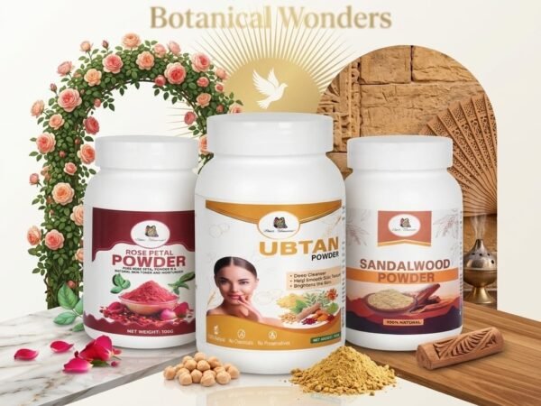 Paris Glamour Glow Kit – Rose Petal + Ubtan + Sandal | 100% Natural & Organic | Pari Glamour
