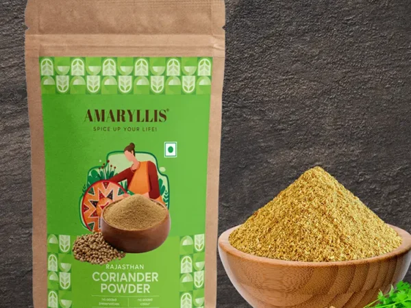 Premium Coriander Powder from Rajasthan – Handpicked & Sun-Dried | AMARYLLIS