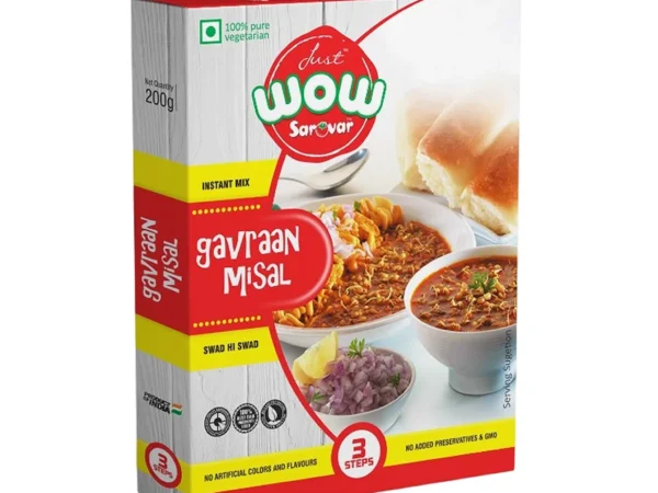 Wow Sarovar Gavraan Misal Instant Mix | Authentic Maharashtrian Misal | Ready in 3 Steps (100g) | Sarovar Masala