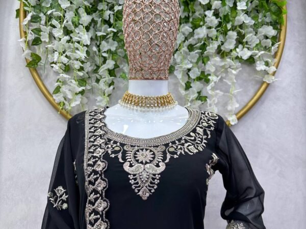 Designer Faux Georgette Plazo Suit Set with Sequins Work – 5000 Series | BRAD LEEZO