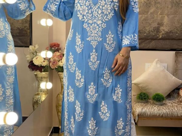 Designer Rayon Co-Ord Set with Chain Stitch Work – 5000 Series | BRAD LEEZO