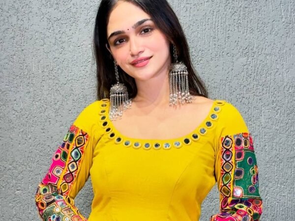 Navratri Special Designer Gown Set | Rayon Digital Print with Real Mirror Work | 5 Meter Flair | BRAD LEEZO