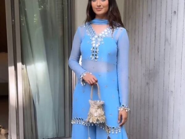 Faux Georgette Designer Suit with Real Mirror & Kodi Lace Work – 5000 Series | BRAD LEEZO