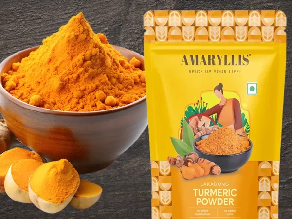 Organic Lakadong Turmeric Powder – 100% Natural, High Curcumin (7–9%) | AMARYLLIS