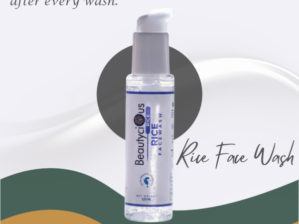 Rice face wash for gentle cleansing, skin brightening, and smooth complexion.