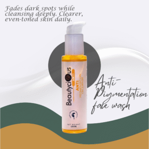 Anti-pigmentation face wash for clear, even skin tone and daily facial cleansing.