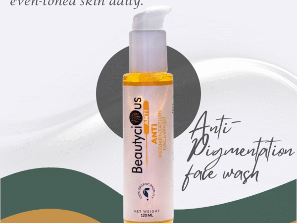 Anti-pigmentation face wash for clear, even skin tone and daily facial cleansing.