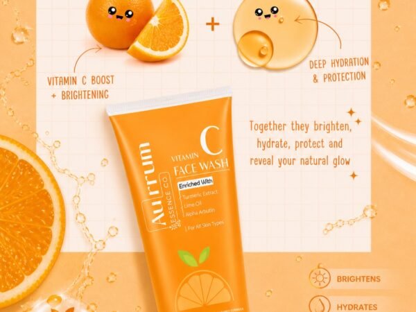 Vitamin C Facewash | Radiance & Glow | Tumeric Extracts, Vitamin C, Alpha Abrutin (100 ml)