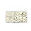1400 Pcs 8 in 1 Cream Pearls Beads, Shiny Moti for Jewelry Earring Necklace Bracelet Making, Beading DIY Kit for Women Girls Kids (Size- 2/4/5/8/10/12/14/16mm) | Pramila Creations