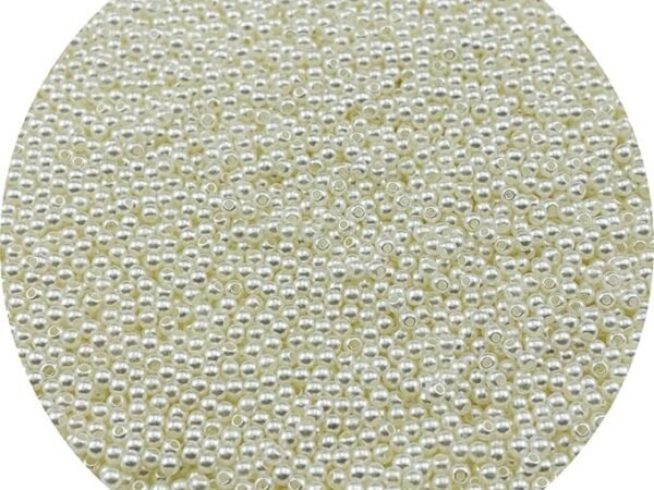 4000 Pcs White Artificial Pearl Moti Beads (3mm) for Jewelry Making, Crafts, Beading, Embroidery, DIY Projects, Scrapbooking, Valentine Gift Decoration & Art Supplies for All Type of | Pramila Creations