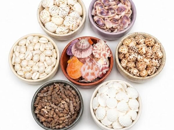 450g Natural Sea Shells (350+ Pcs) - 7 Unique Types for Aquarium, Vastu & Home Decor | Big Size Mixed Sipiyan | Odor-Free & Clean for Resin Art & Pooja | Pramila Creations