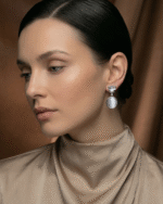 Astra Crystal Drop Studs with elegant sparkling crystal drop design for women