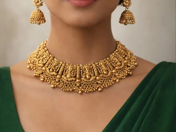 Siddhivinayak Anitque temple chokar set | Aurevie luxe