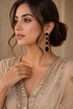 Marble Drop Earrings in Midnight, Emerald, Coco, and Ivory shades with elegant modern design for women