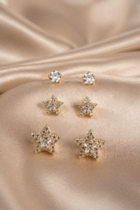 Sitara Glow Star Stud Earrings Set with elegant celestial-inspired star designs.