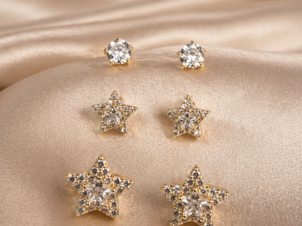 Sitara Glow Star Stud Earrings Set with elegant celestial-inspired star designs.