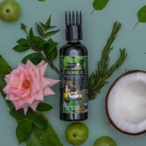 Herbal Jadibuti hair oil for hair loss treatment and hair regrowth care.