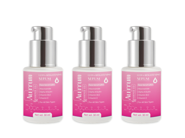 Aurrum Essence co | Skin brightening serum combo | Skin Brightening, Nourishment & Moisturization, Radiance & Glow, Skin Smoothening | Niacinamide, Alpha Arbutin, Vitamin E, Vitamin B12 | Ayurvedic | (30+30+30 ml)