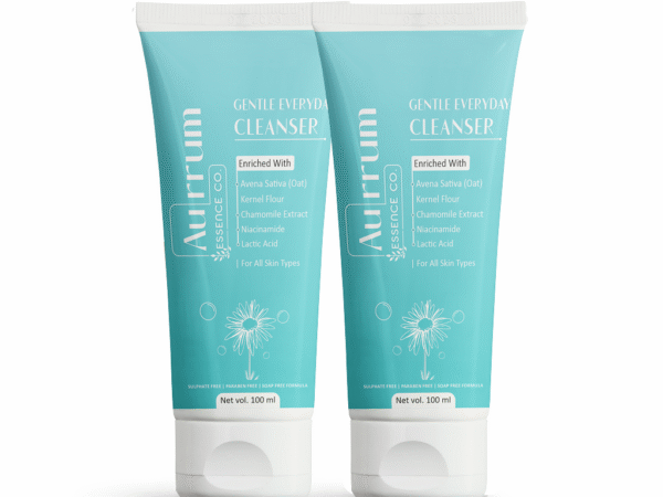 Aurrum Essence co | Deep cleanser combo | Men & Women | Kernel flour, Niacinamide, Avene sativa, Lactic acid, Chamomile extract | Ayurvedic | (100+100 ml)
