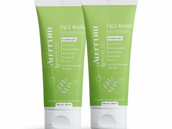 Aurrum Essence co | Oil Control Facewash Combo | Tea Tree Facewash Pack of 2 | Deep Cleansing, Oil Control, Acne Control, Pore Cleansing, Skin Soothing, Anti-Bacterial | Tea Tree, Niacinamide, Salicylic Acid, Chamomile Extract, Aloe Vera | Ayurvedic | (100+100 ml)