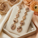 Marble Drop Earrings in Midnight, Emerald, Coco, and Ivory shades with elegant modern design for women