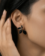 Noir Garden Statement Studs with elegant floral-inspired statement design for women