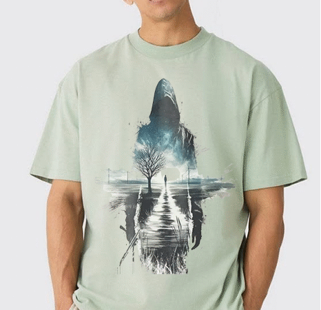 Men’s Premium Olive Green Graphic T-Shirt