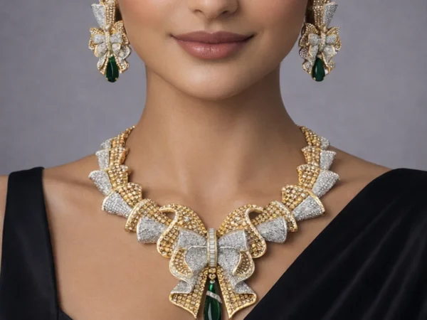 Zavira crystal bow set | Aurevie luxe