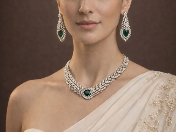 Emerald Royale Necklace Set | Aurevie luxe