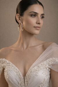Zariya Classic Hoops in gold and silver finish with elegant lightweight hoop design for women