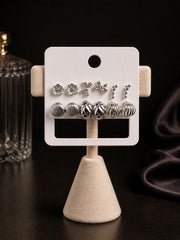 Golden Flutter Multi-Stud & Mini Hoop Earring Set | Aurevie luxe