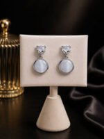 Astra Crystal Drop Studs with elegant sparkling crystal drop design for women