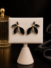 Noir Garden Statement Studs with elegant floral-inspired statement design for women
