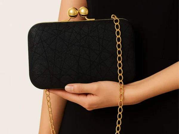GENTREND Party Black Clutch Handbag | GENTREND