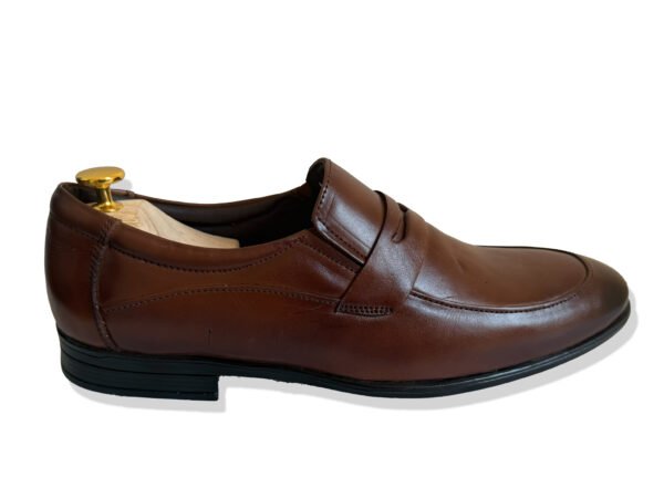 Brown Leather Penny Loafers for Men | Formal Slip-On Shoes | Stepswift