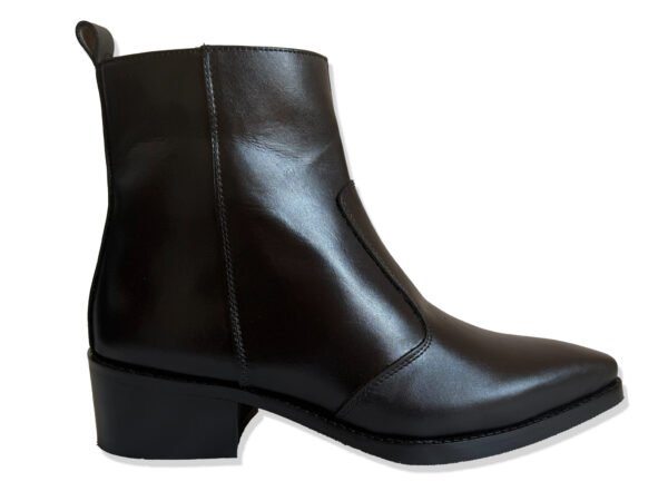 Black Classic Leather Ankle Boots for Women | Block Heel Boots | Stepswift