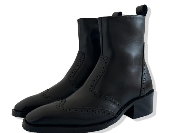 Men's Black Leather Chelsea Ankle Boots | Premium Side Zip Formal & Casual Boots by Onestall