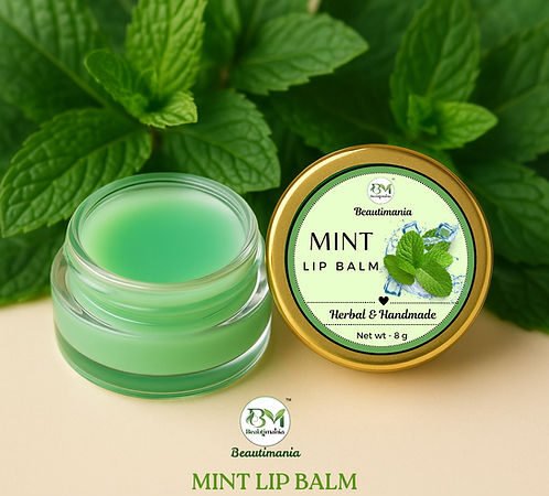 Mint Lip Balm 8gm – Refreshing & Moisturizing Lip Care Balm | Bhudeva Organics
