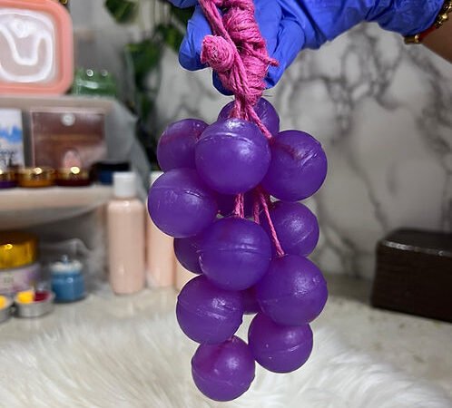 Grape Blueberry Soap 200gm – Handmade Fruity Bath Soap for Soft & Refreshing Skin | Bhudeva Organics 🍇