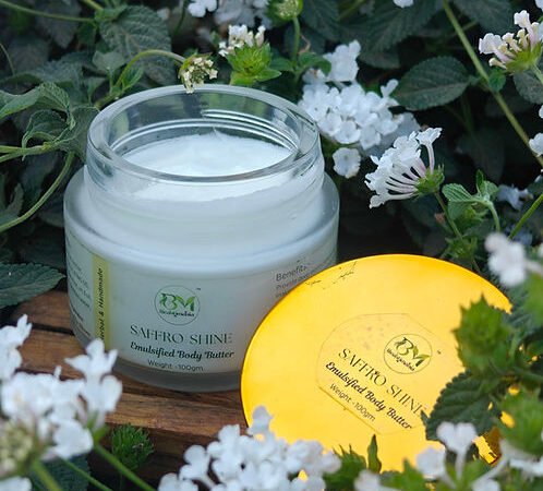 Saffro Shine Emulsified Body Butter - 100gm | Deep Moisturizing Body Butter | Beautimania