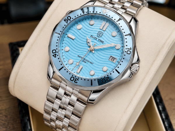 Luxury Silver White Dial Stainless Steel Analog Watch for Men | Quartz Watch | Elite Time