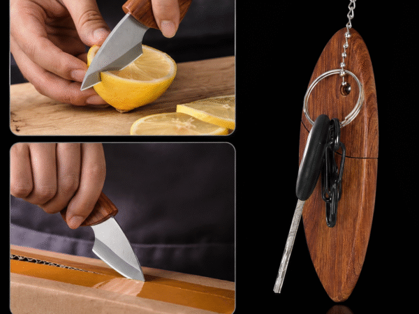 Premium Wooden Keychain Folding Knife | Mini Pocket Utility Knife | NatureCraft