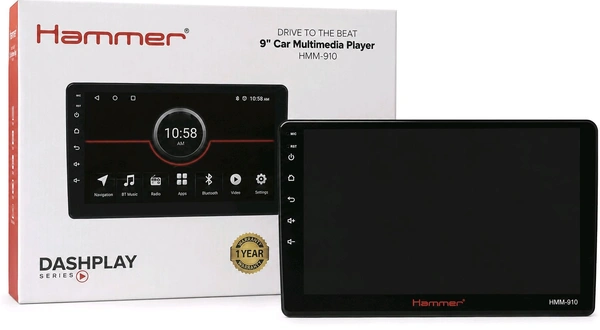 Hammer HMM-910 9 Inch Android Car Multimedia Player | 4GB RAM 64GB ROM | Perfect Infotainment